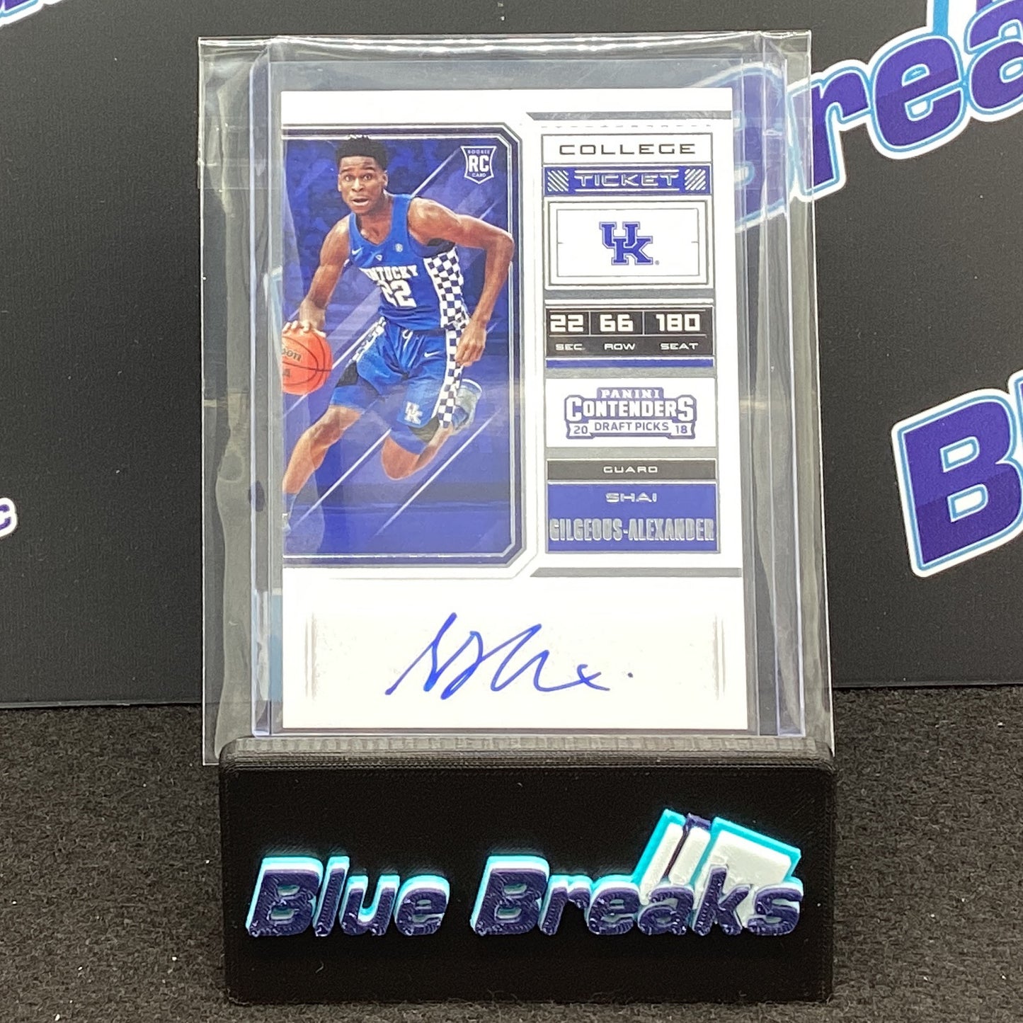 2018 Panini Contenders Draft Picks Shai Gilgeous-Alexander auto RC #64 Wildcats/Thunder