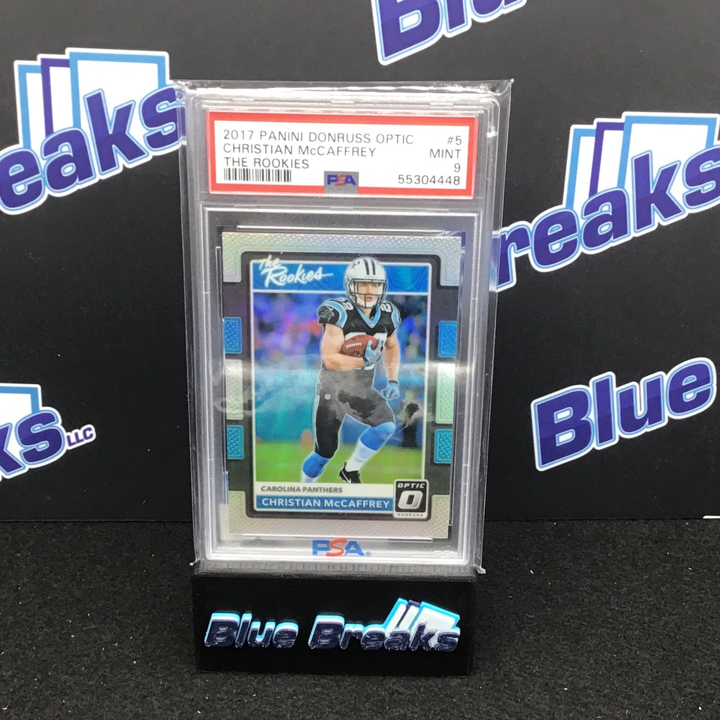 2017 Panini Donruss Optic The Rookies Christian McCaffrey #5 PSA 9 Panthers
