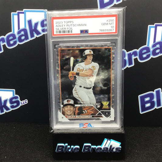 2023 Topps Silver Foil Adley Rutschman #250 PSA 10 Orioles