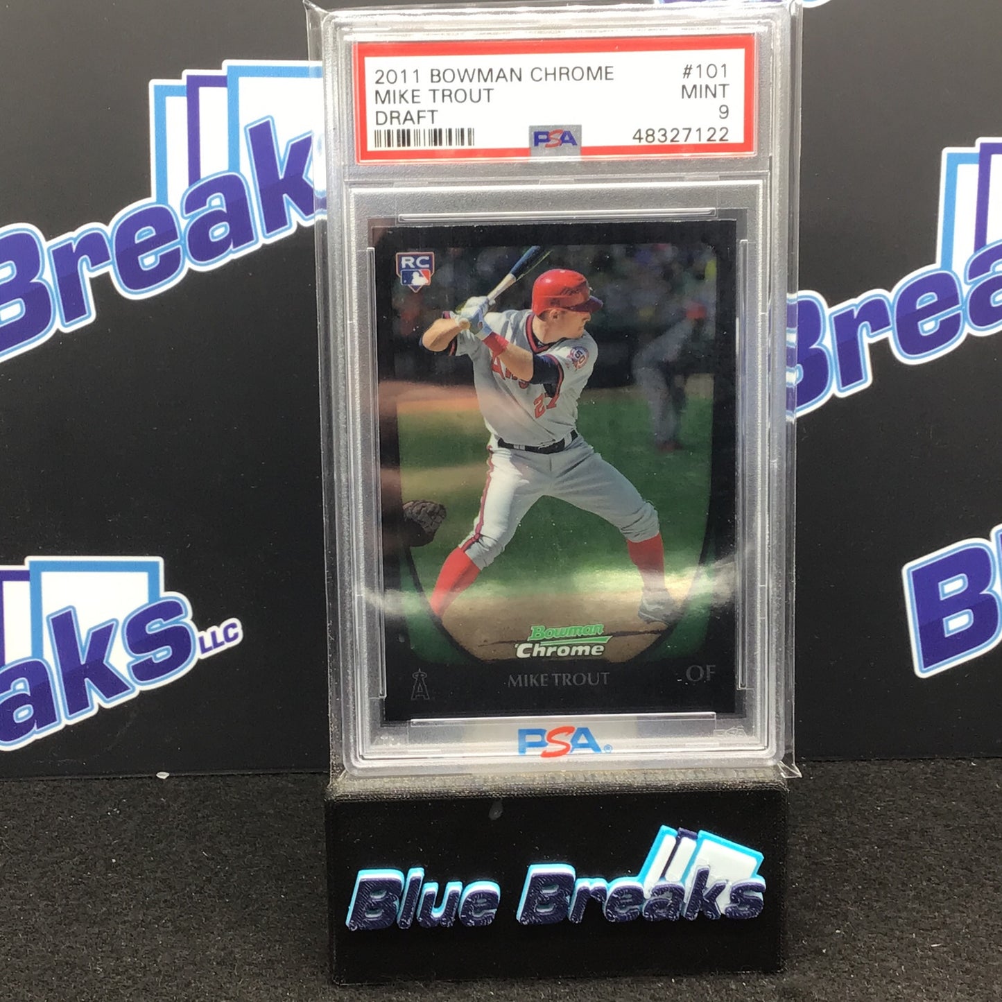 2011 Bowman Chrome - Mike Trout - Draft - Psa 9 - #101 - Los Angeles Angels