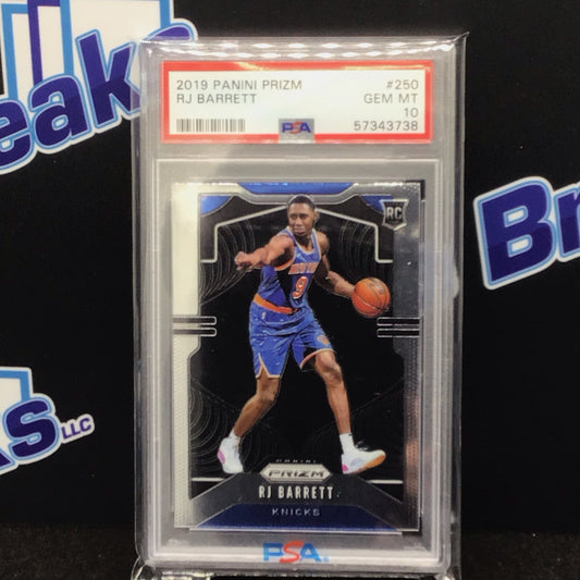 2019 Panini Prizm RJ Barrett #250 PSA 10 Knicks