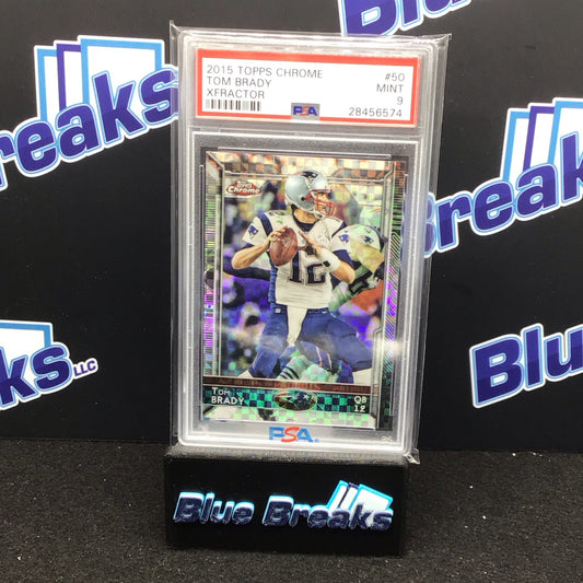 2015 Topps Chrome Xfractor Tom Brady #50 PSA 9 Patriots