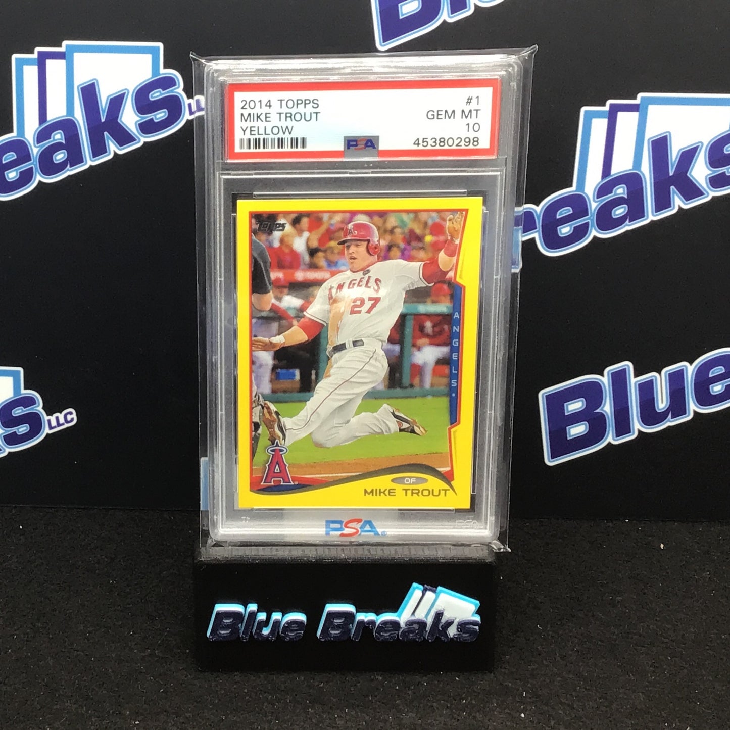 2014 Topps Yellow Mike Trout #1 PSA 10 Angels