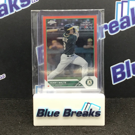2023 Topps - Pro Debut - Henry Bolte - Red - Oakland Athletics - 2/5