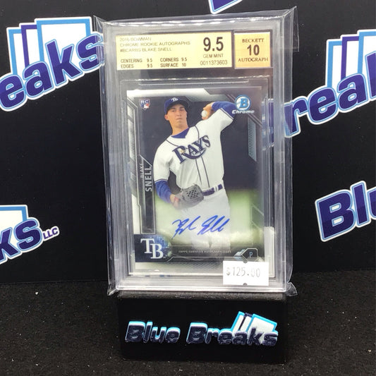 2016 Bowman Chrome Black Snell auto #BCARBS BGS 9.5 Rays