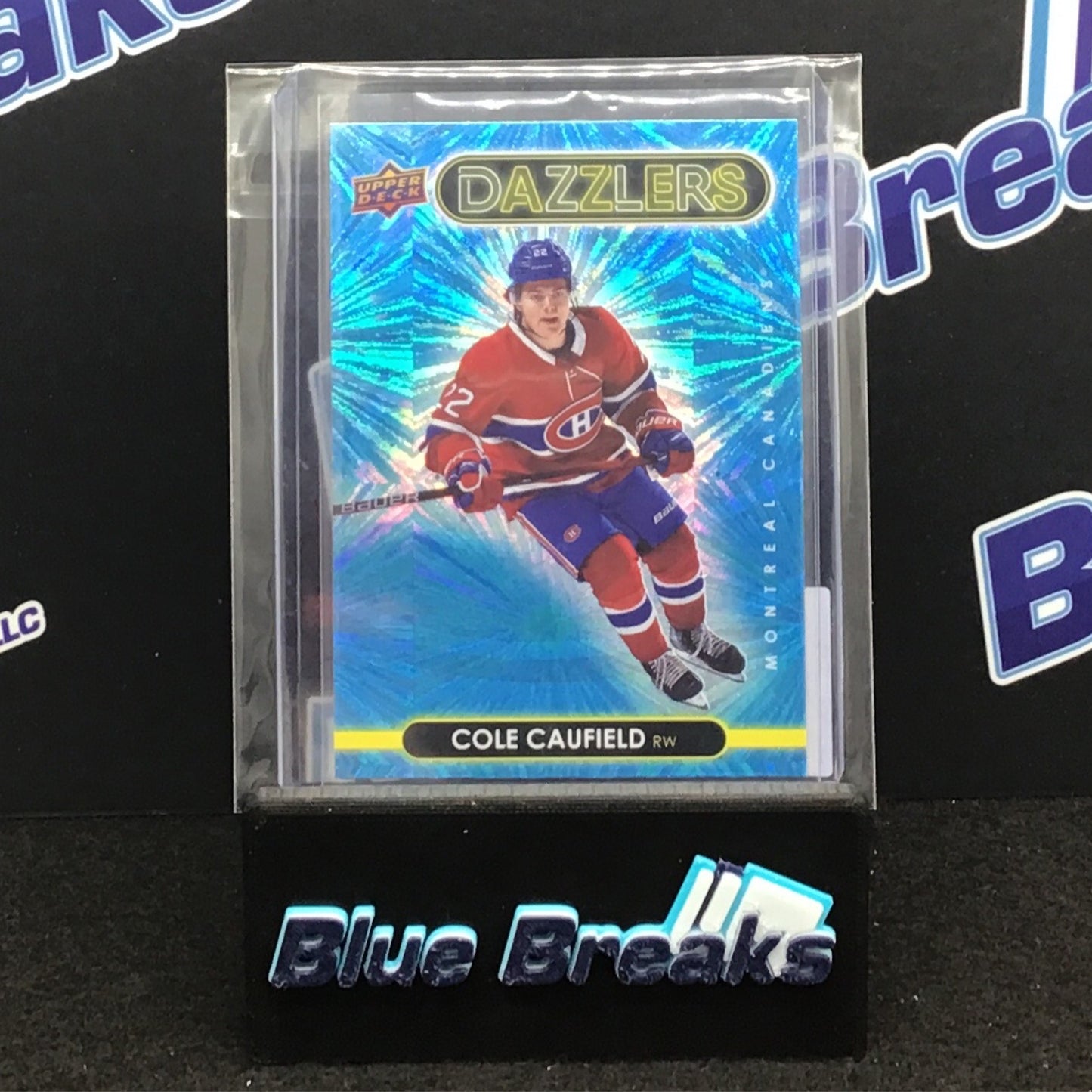 2021-22 Upper Deck Series 1 Blue Dazzlers Cole Caufield #DZ-25 Canadiens