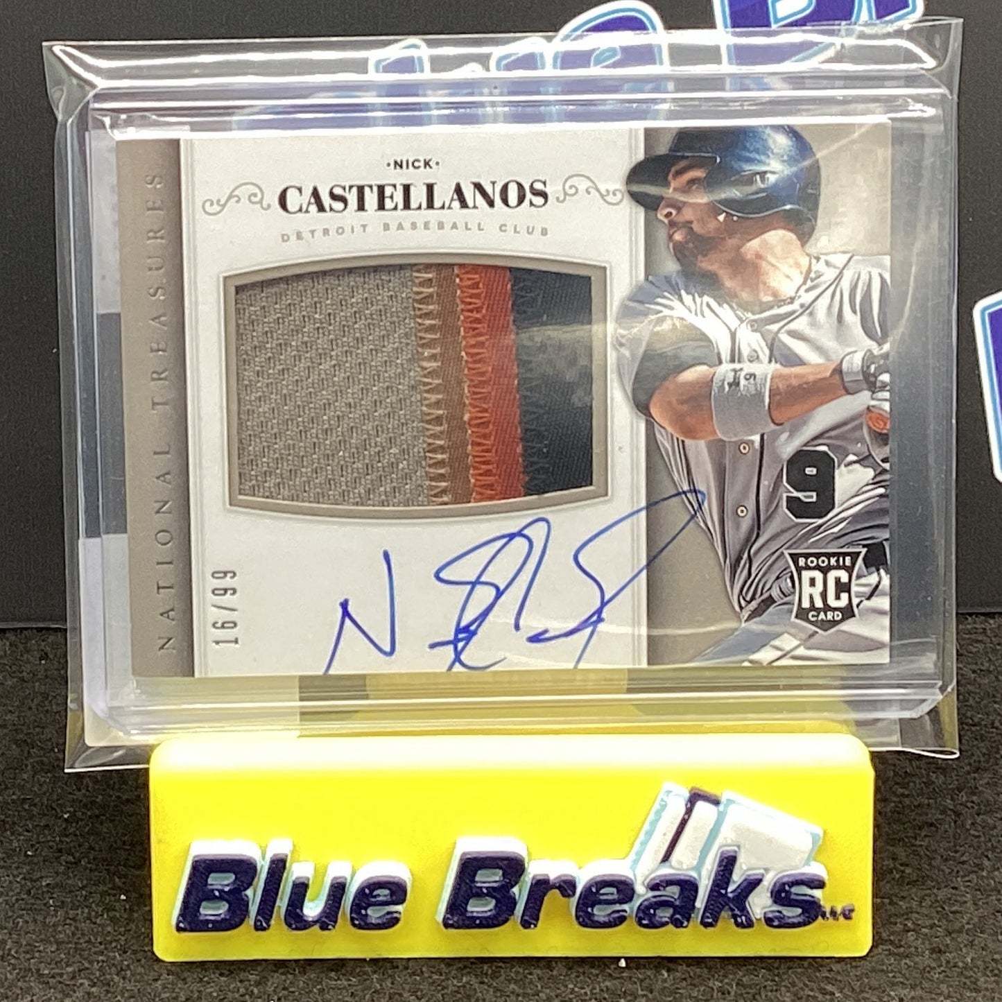 2014 Panini Nation Treasures Nick Castellanos auto relic 16/99 #155