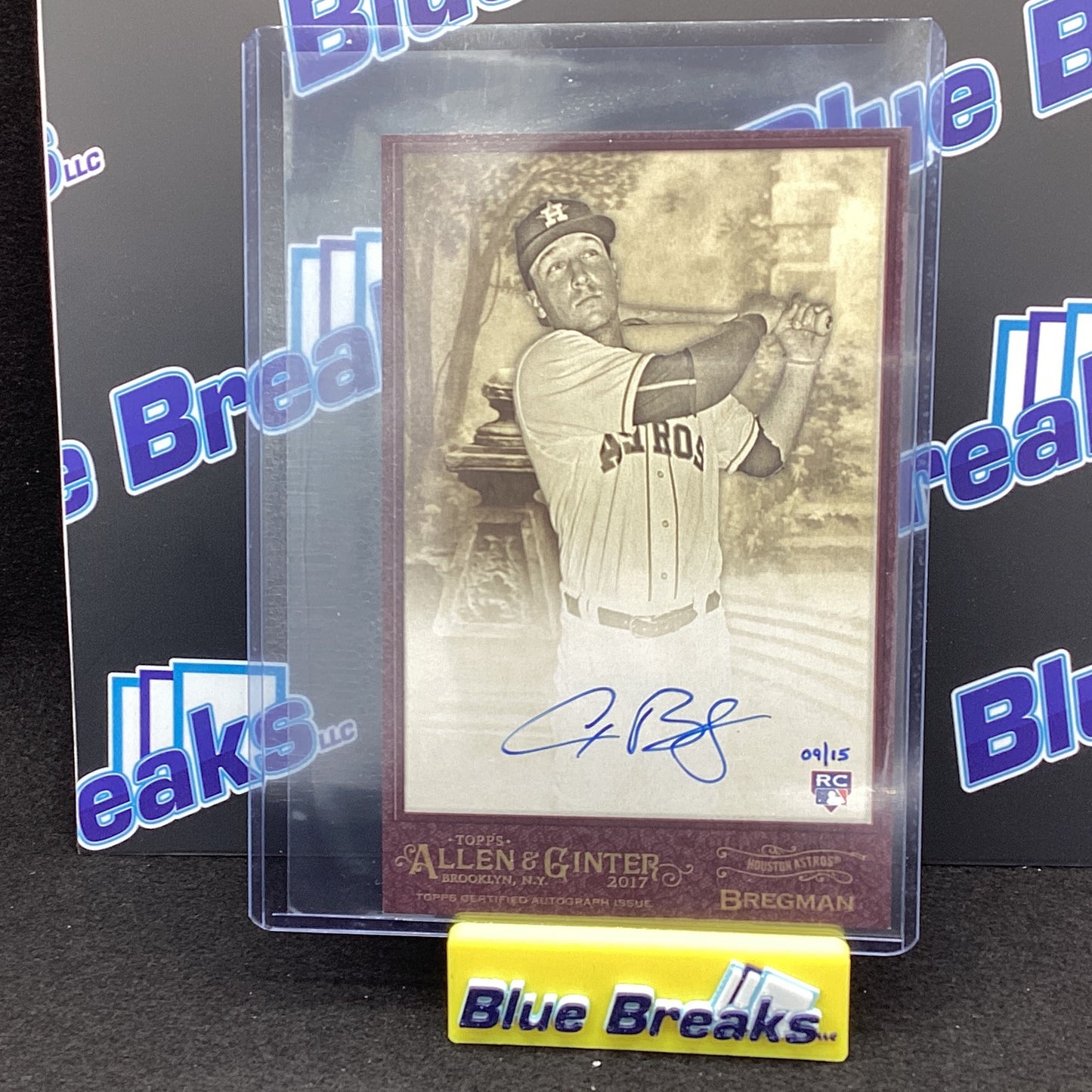 2017 Allen & Ginter Alex Bregman autographed boxloader 09/15