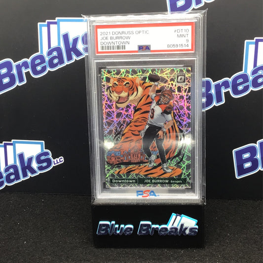 2021 Donruss Optic Downtown Joe Burrow #DT10 PSA 9 Bengals