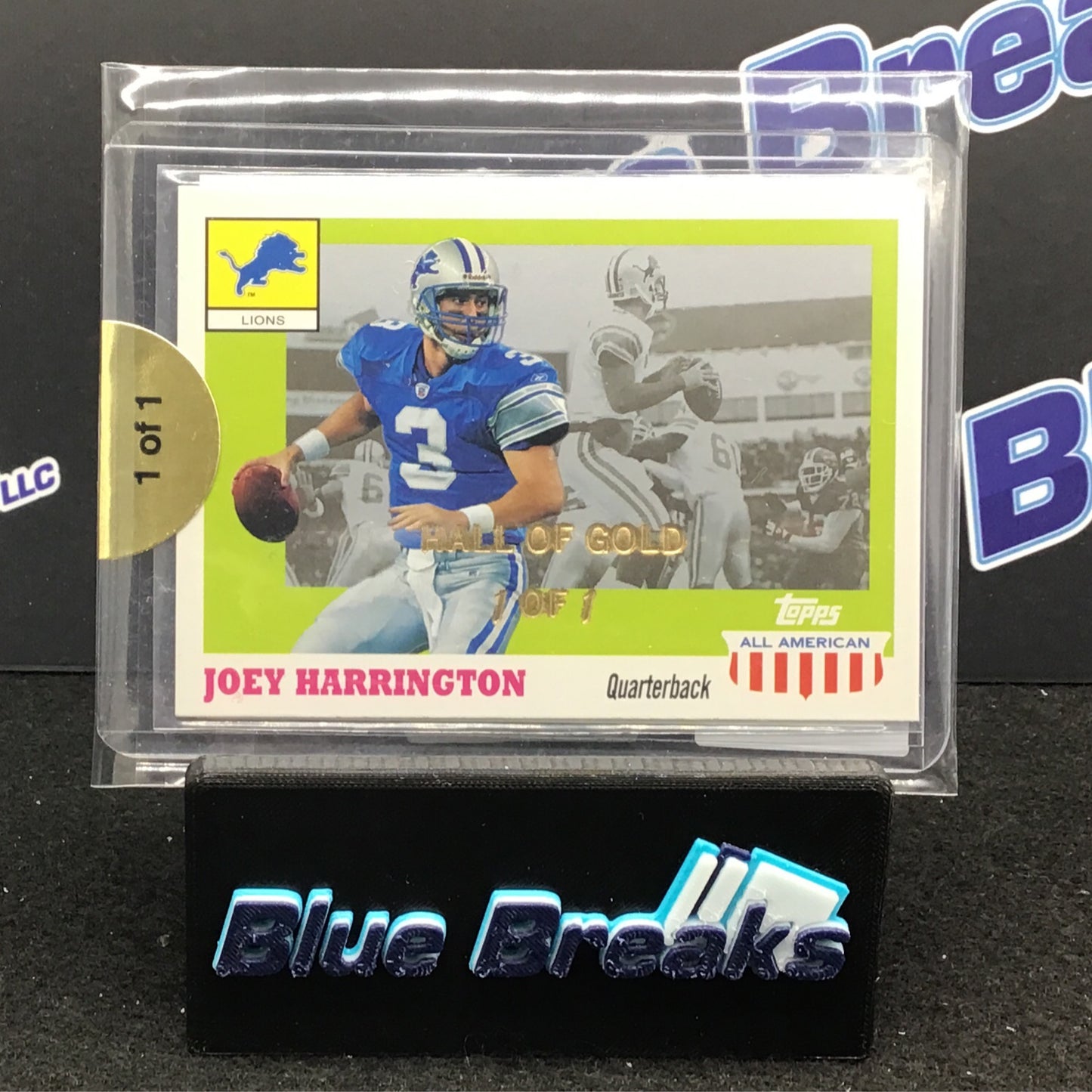Topps Hall of Gold Joey Harrington 1/1 Lions