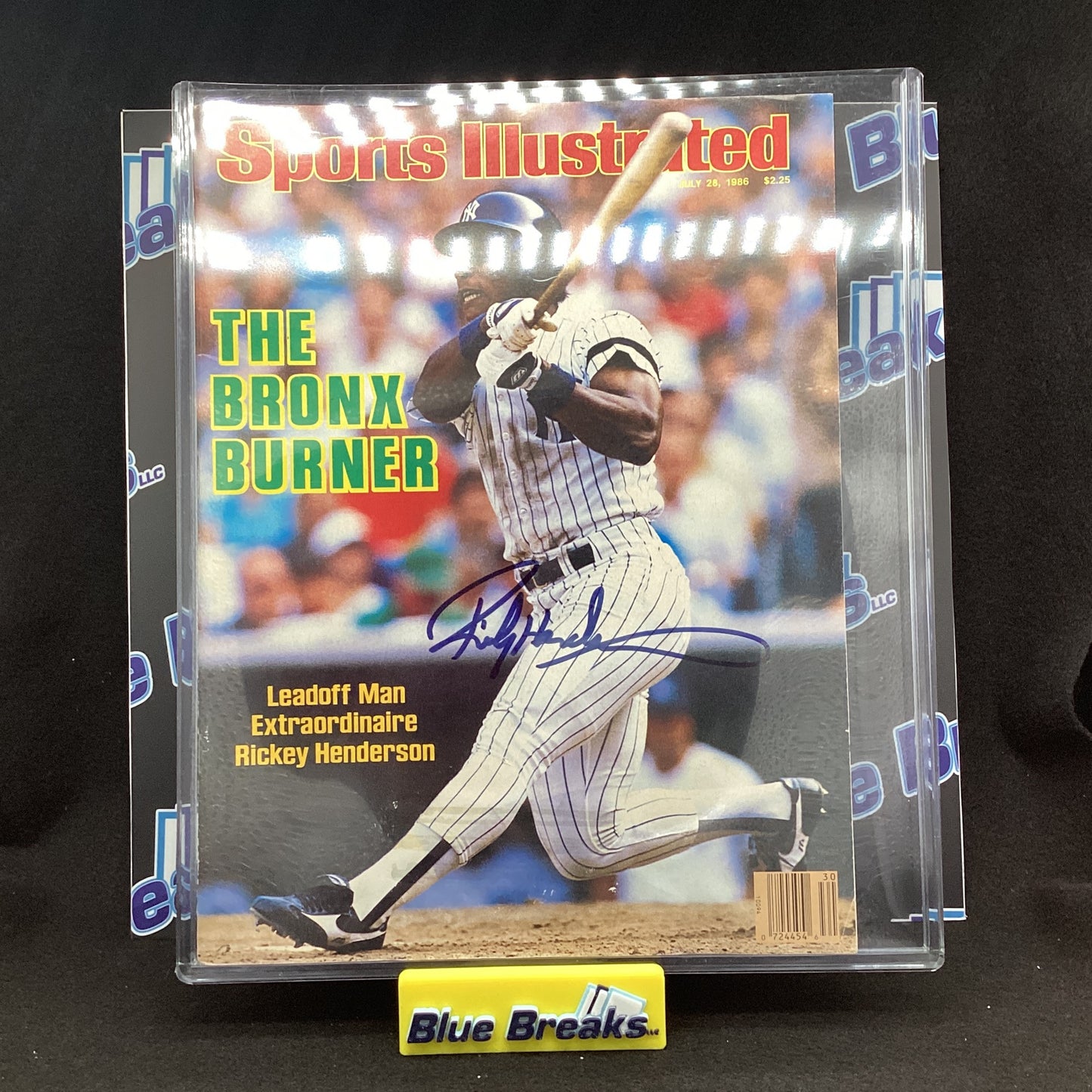 1986 Sports Illustrated Rickey Henderson autograph