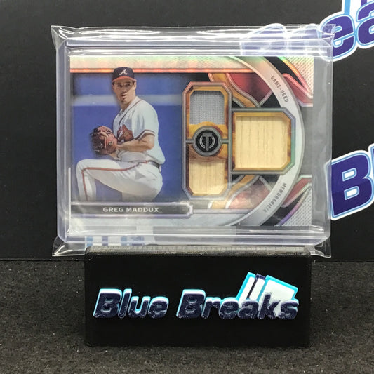 2023 Topps Tribute Triple Relic Greg Maddux 160/199 #TR-GM Braves