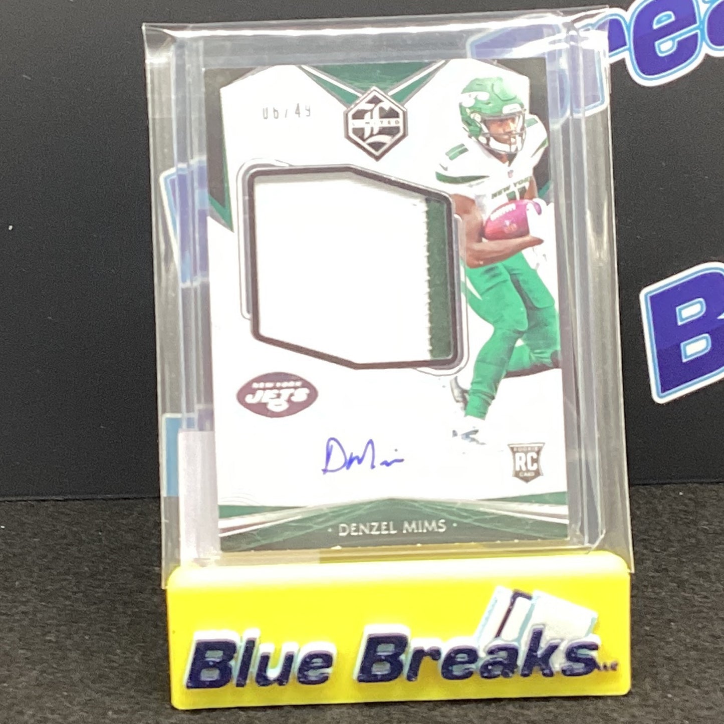 2020 Panini Limited Denzel Mims relic auto 06/49