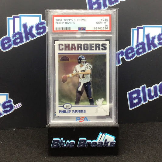 2004 Topps Chrome - Philip Rivers - #230 - PSA 10 - San Diego Chargers