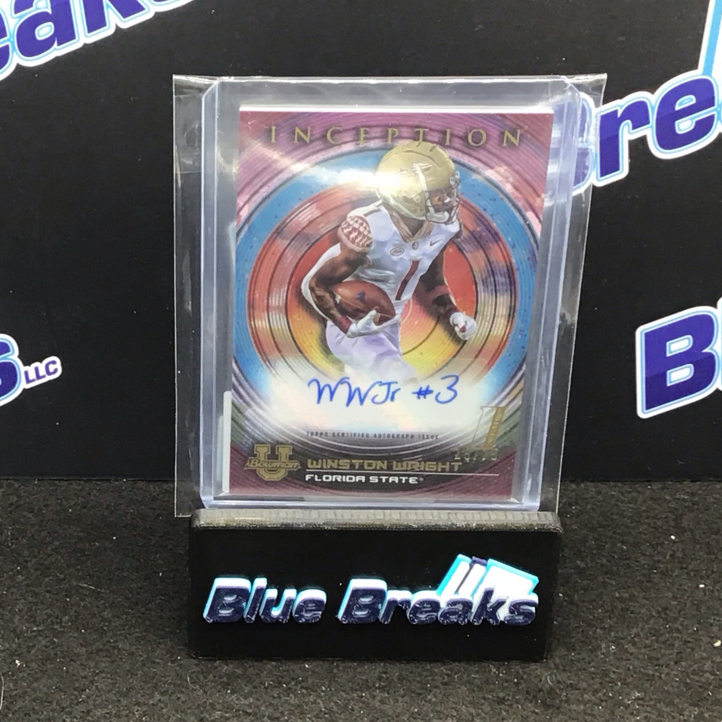 2022-23 Bowman University Inception Winston Wright auto 19/75 #BIA-WW Seminoles