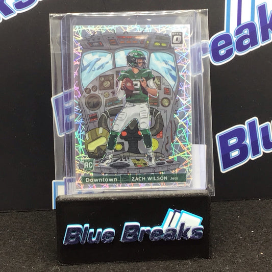 2021 Panini Donruss Optic Zach Wilson Downtown RC #DT-34 Jets