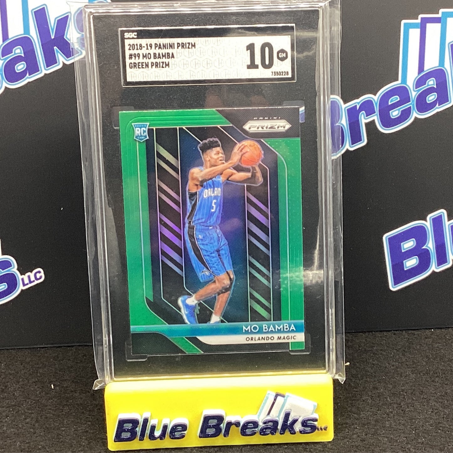 2018-19 Panini Prizm - Mo Bamba - Green - #99 - SGC 10 - Orlando Magic