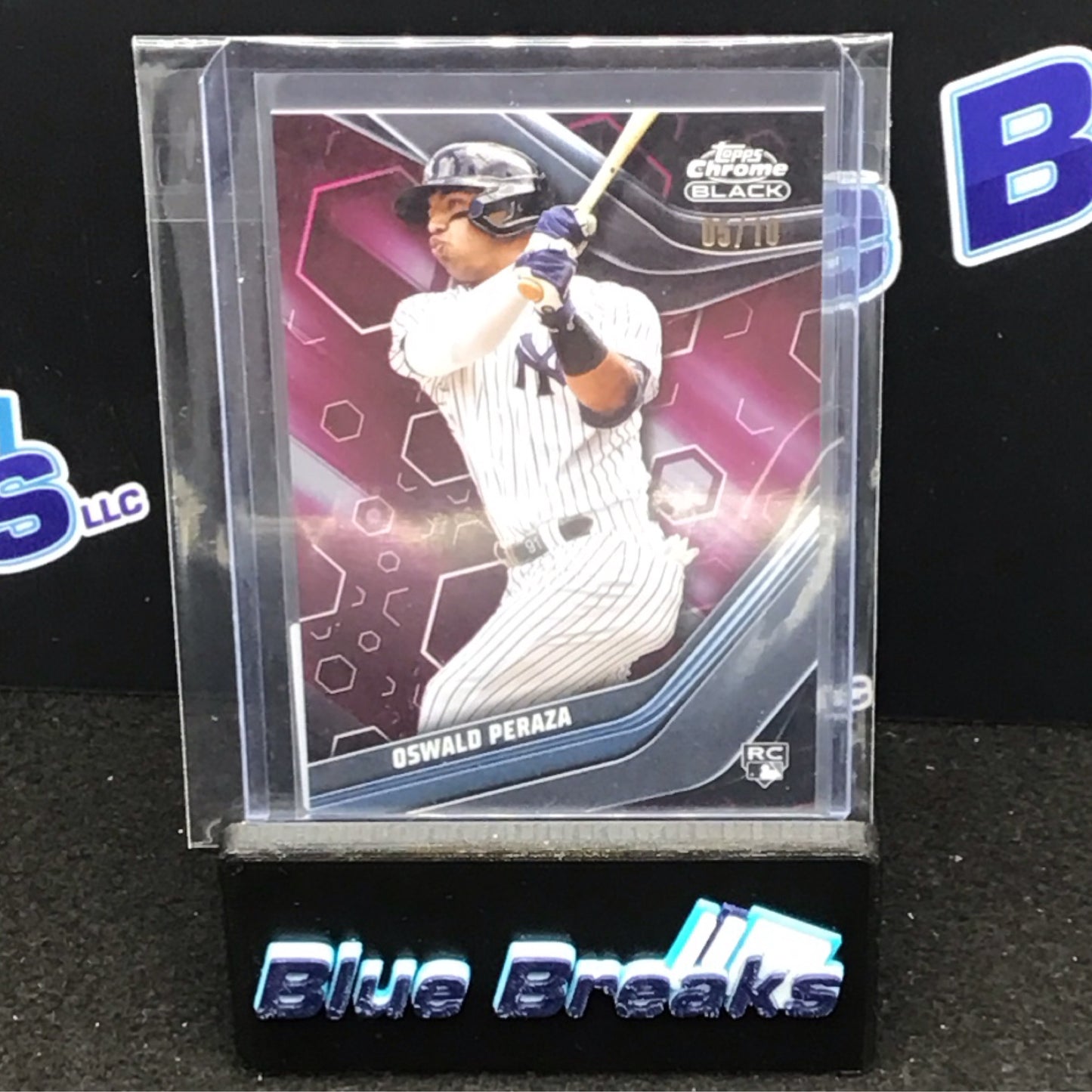 2023 Topps Chrome Black Oswald Peraza 05/10 RC #40 Yankees