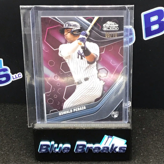 2023 Topps Chrome Black Oswald Peraza 05/10 RC #40 Yankees