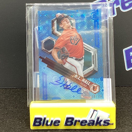 2018 Bowman Prospects DL Hall auto 18/75 #PHT-DH Orioles