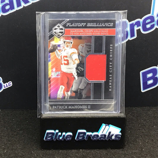 2023 Panini Limited Playoff Brilliance Patrick Mahomes II Relic 33/75 #PB-PMS Chiefs