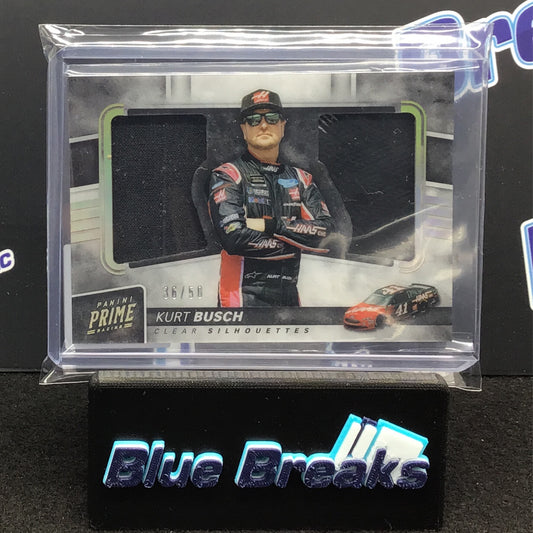 2018 Panini Prime Kurt Busch dual relic 36/50 #CS-KU Nascar
