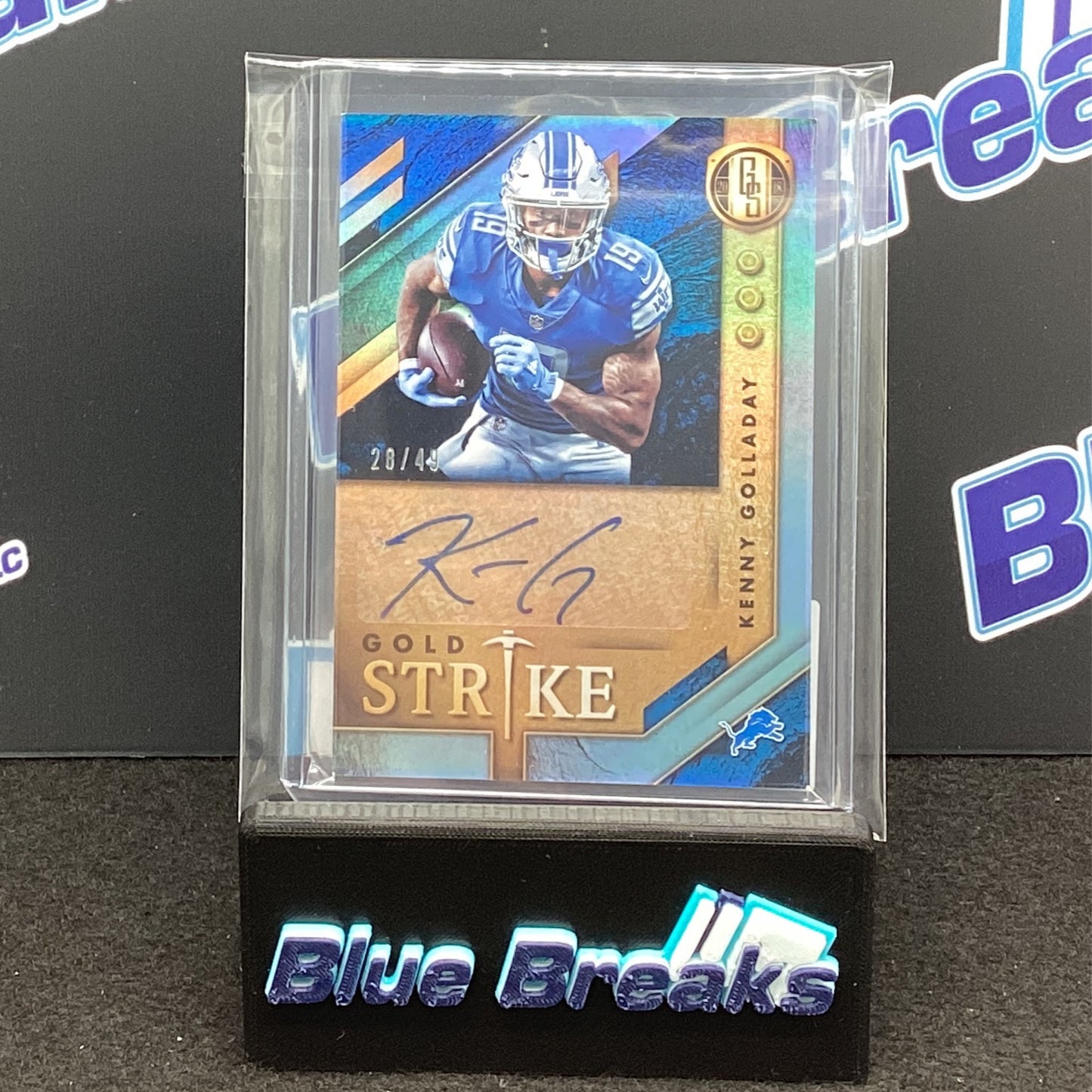 2018 Panini Gold Standard Gold Strike Kenny Golladay auto 28/49 #GS-KG Lions