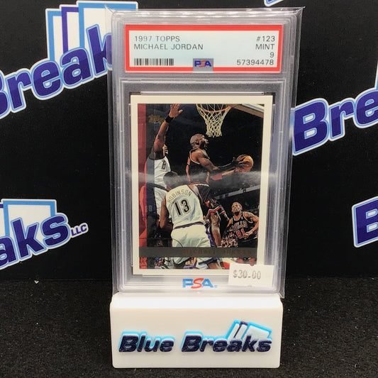 1997 Topps Micahel Jordan #123 PSA 9 Bulls