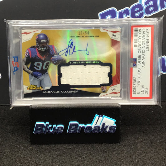 2014 Finest - Jadeveon Clowney - Houston Texans - Jumbo Relic Gold - #JC - PSA 9