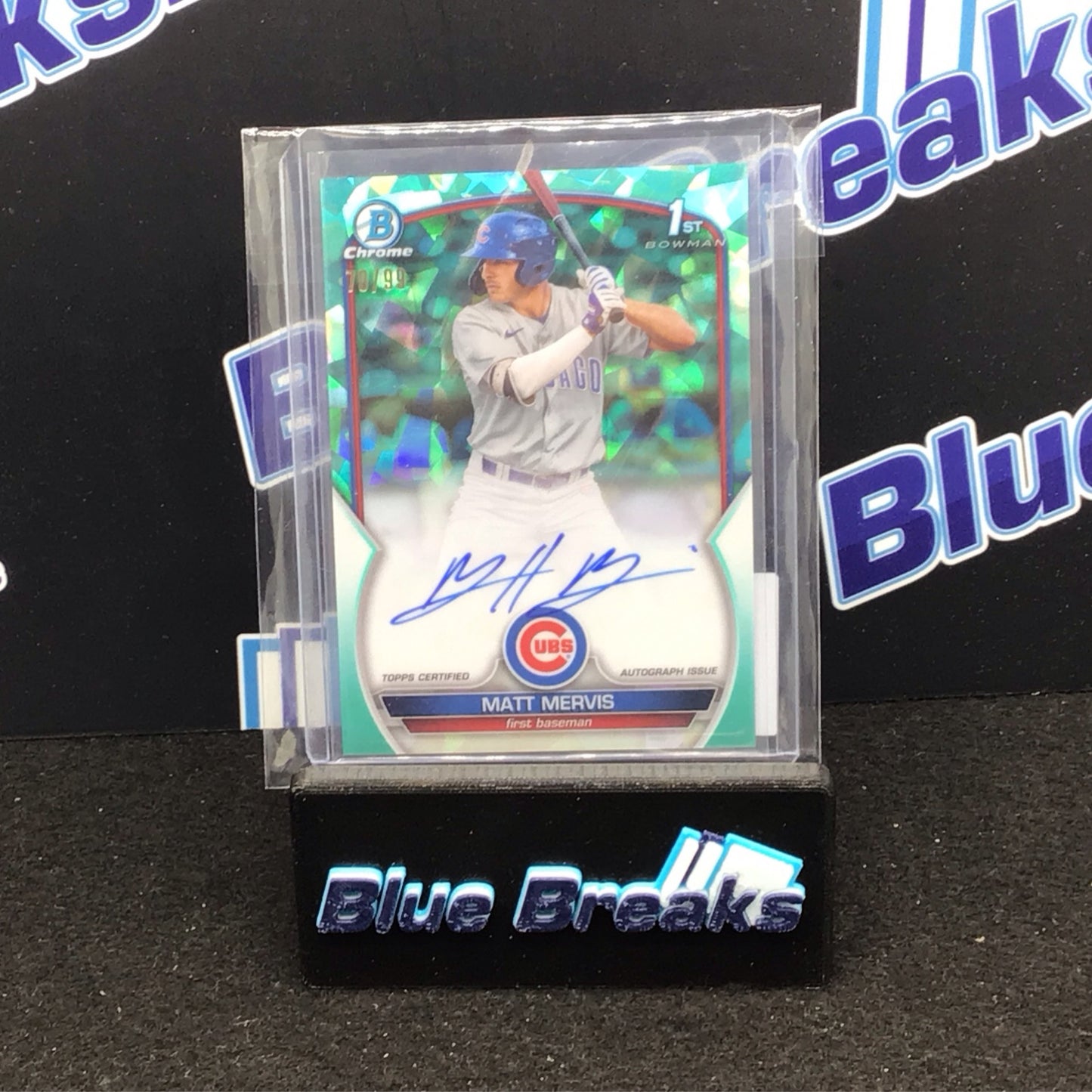 2023 Bowman Sapphire Prospects 1st Matt Mervis Auto 70/99 #BSPA-MM Cubs