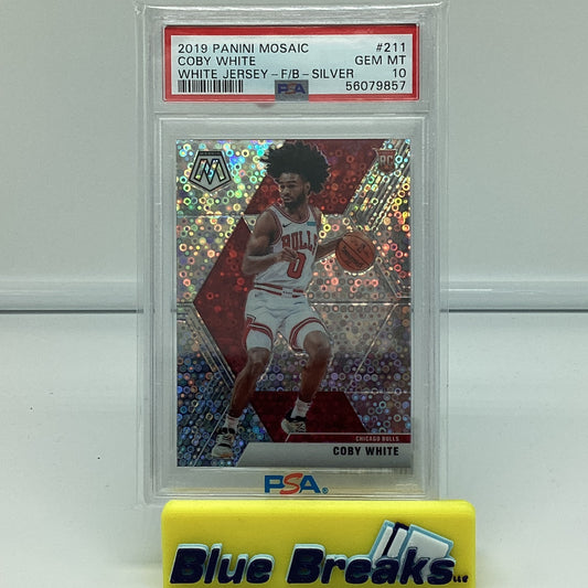 2019 Panini Mosaic - Coby White Gem 10 White Jersey