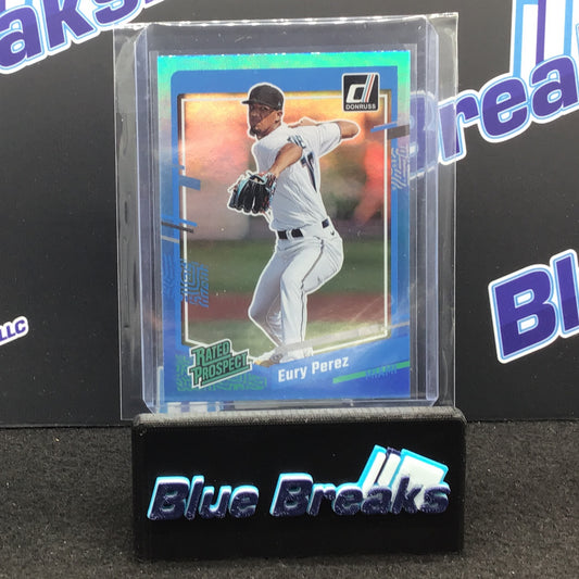 2023 Panini - Donruss - Rated Prospet - Blue - Eury Perez - Miami Marlins