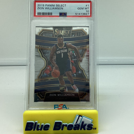 2019 Panini Select - Zion Williamson Gem 10