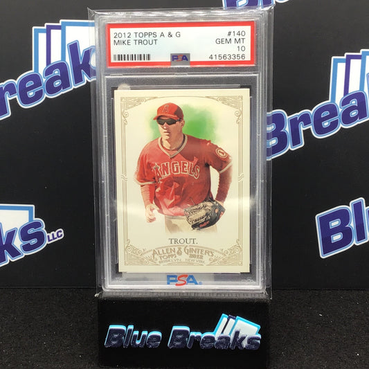 2012 Allen & Ginter Mike Trout #140 PSA 10 Angels