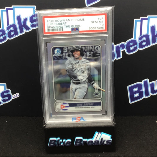 2020 Bowman Chrome Spanning the Globe Luis Robert #LR PSA 10 White Sox