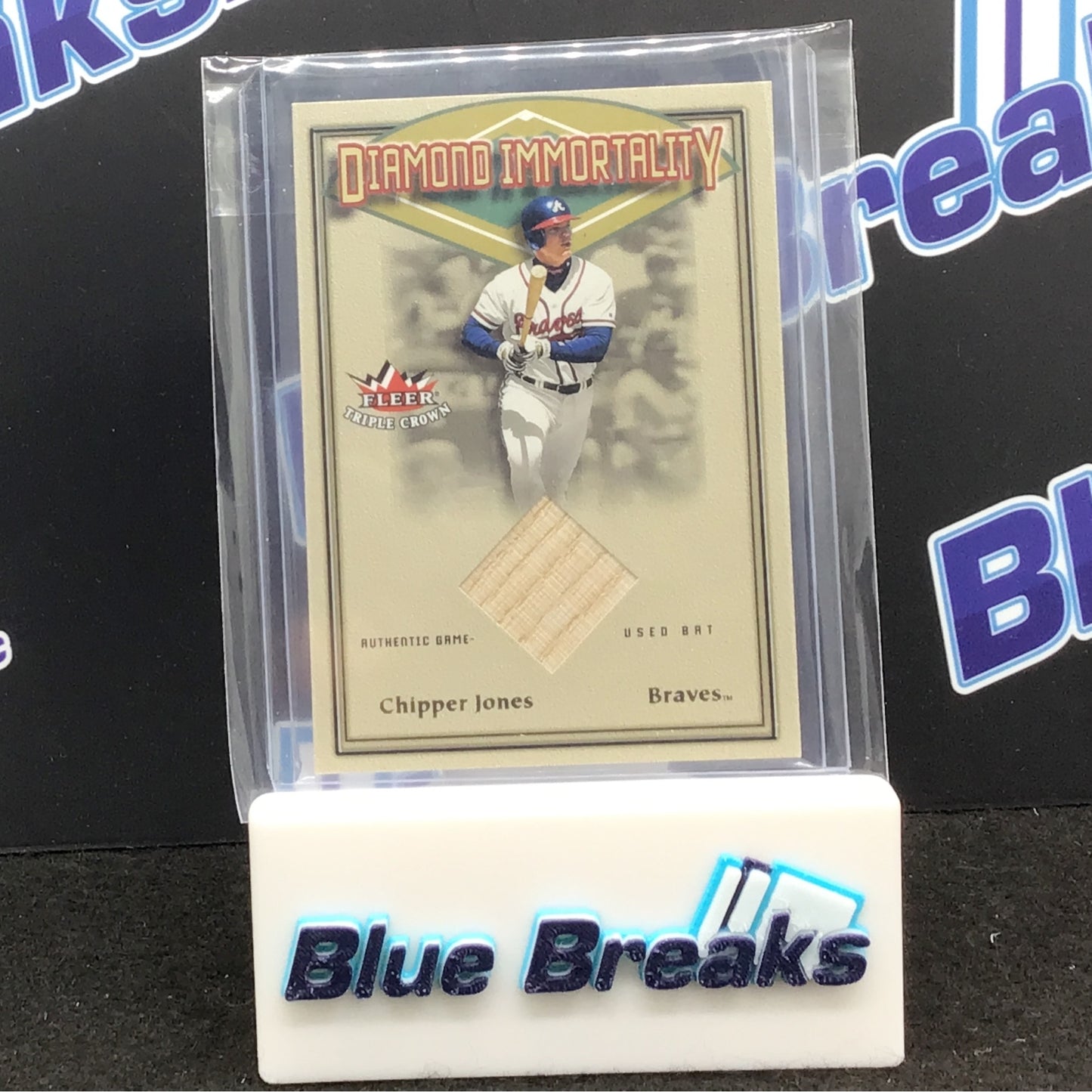 2002 Fleer - Chipper Jones - Diamond Imoortality - Used Bat - Atlanta Braves