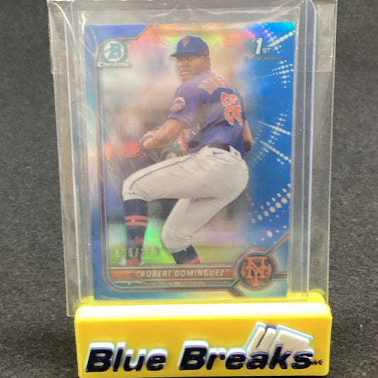 2022 Bowman Chrome 1st Blue Refractor Robert Dominguez 136/150 BCP-51