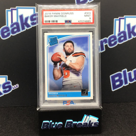 2018 Panini Donruss - Baker Mayfield - #303 - PSA 9 - Cleveland Browns
