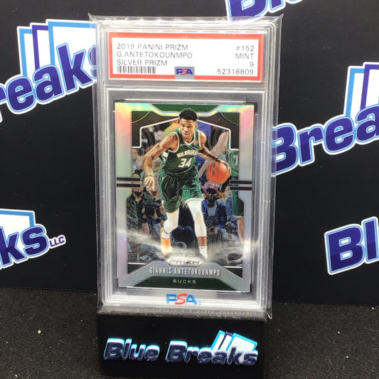 2019 Panini Prizm Silver Prizm Giannis Antetokounmpo #152 PSA 9 Bucks