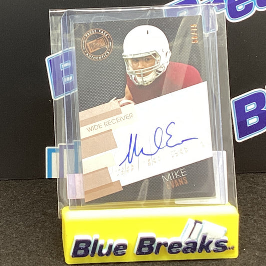 2014 Press Pass Authentics Mike Evans auto 58/75 PPS-ME