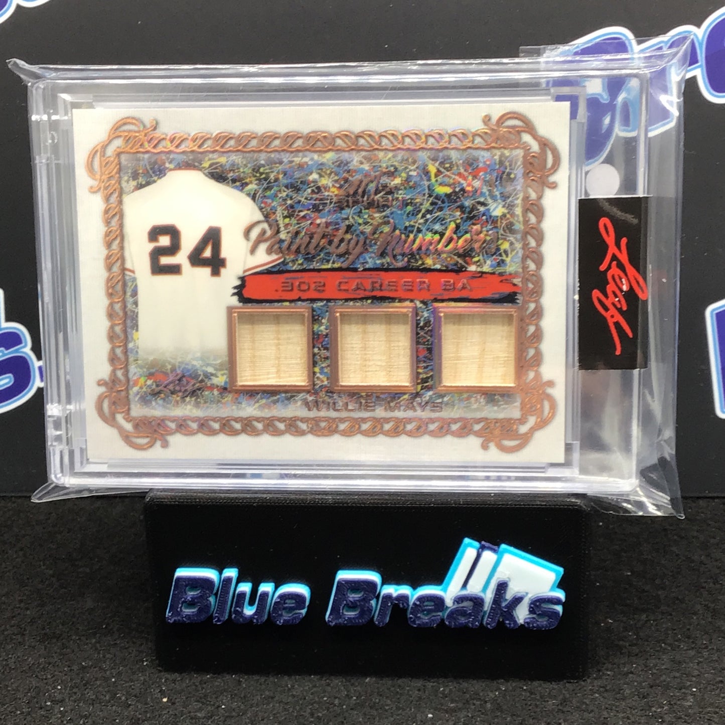 2021 Leaf Art of the Sport Paint by Numbers Willie Mays 4/15 #PBN-41 Giants