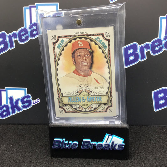 2021 Allen & Ginter Bob Gibson Rip Card 80/99 Cardinals