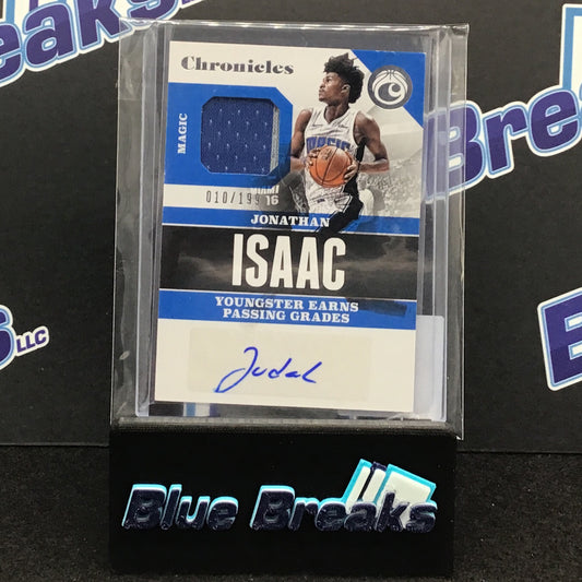 2018 Panini Chronicles Jonathan Isaac auto relic 010/199 #CSS-JIS Magic