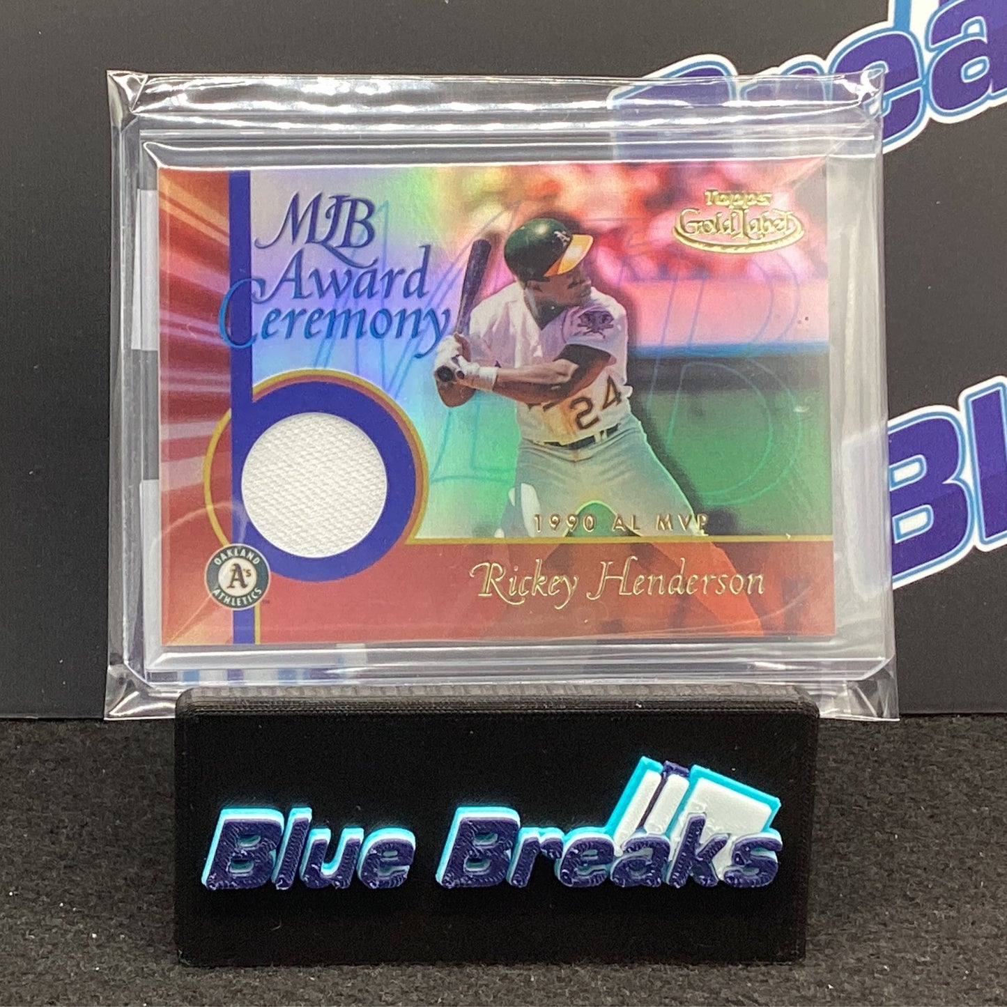 2001 Topps Gold Label Rickey Henderson #GLR-RH