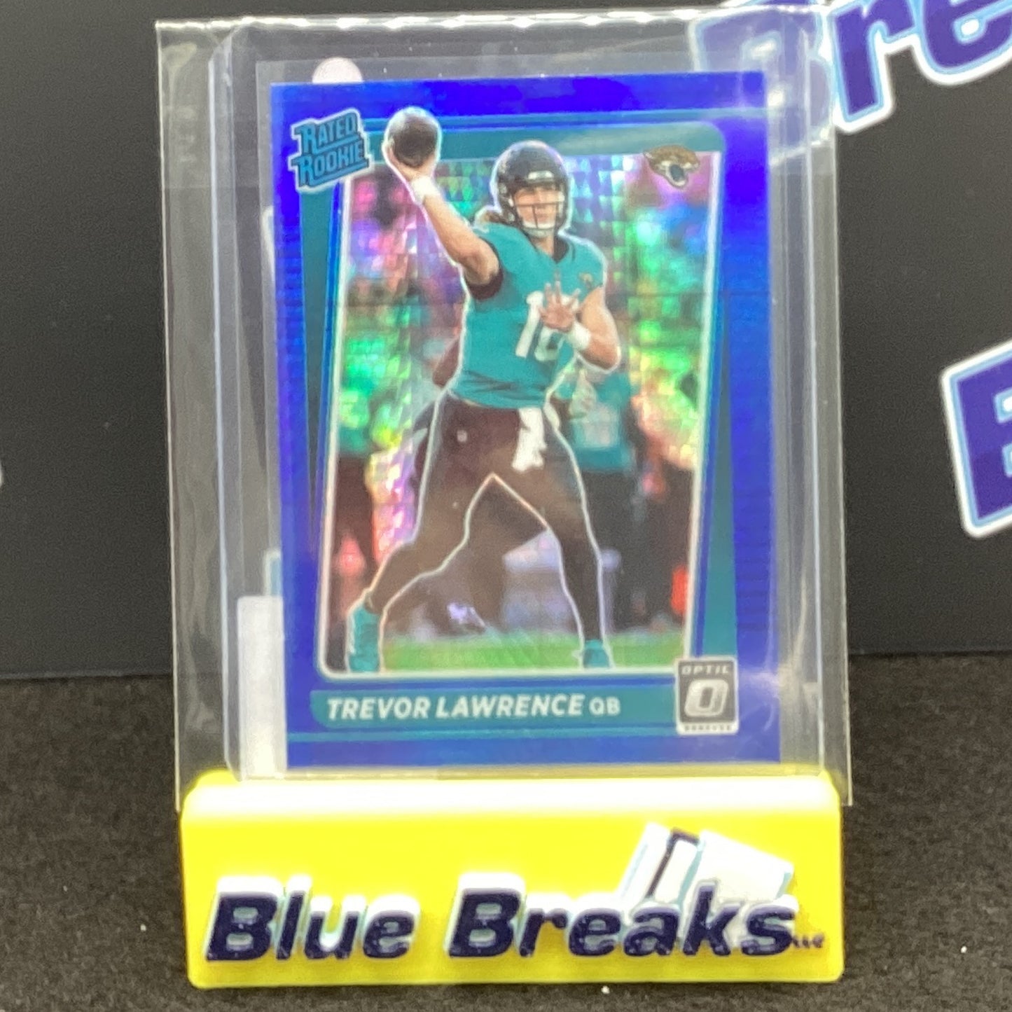 2021 Panini Donruss Optic Blue Hyper Trevor Lawrence RC #201 Jaguars