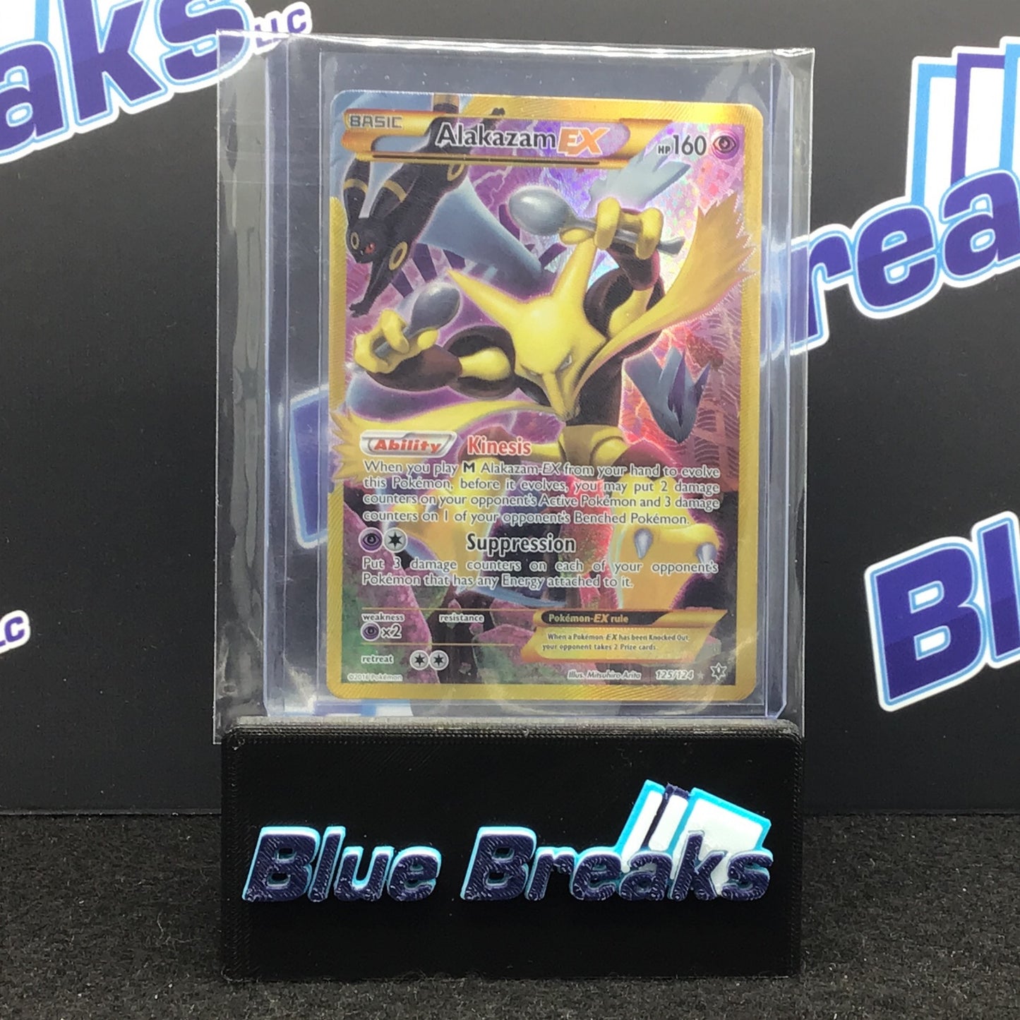Pokémon Fates collide gold border - Alakzam EX full art