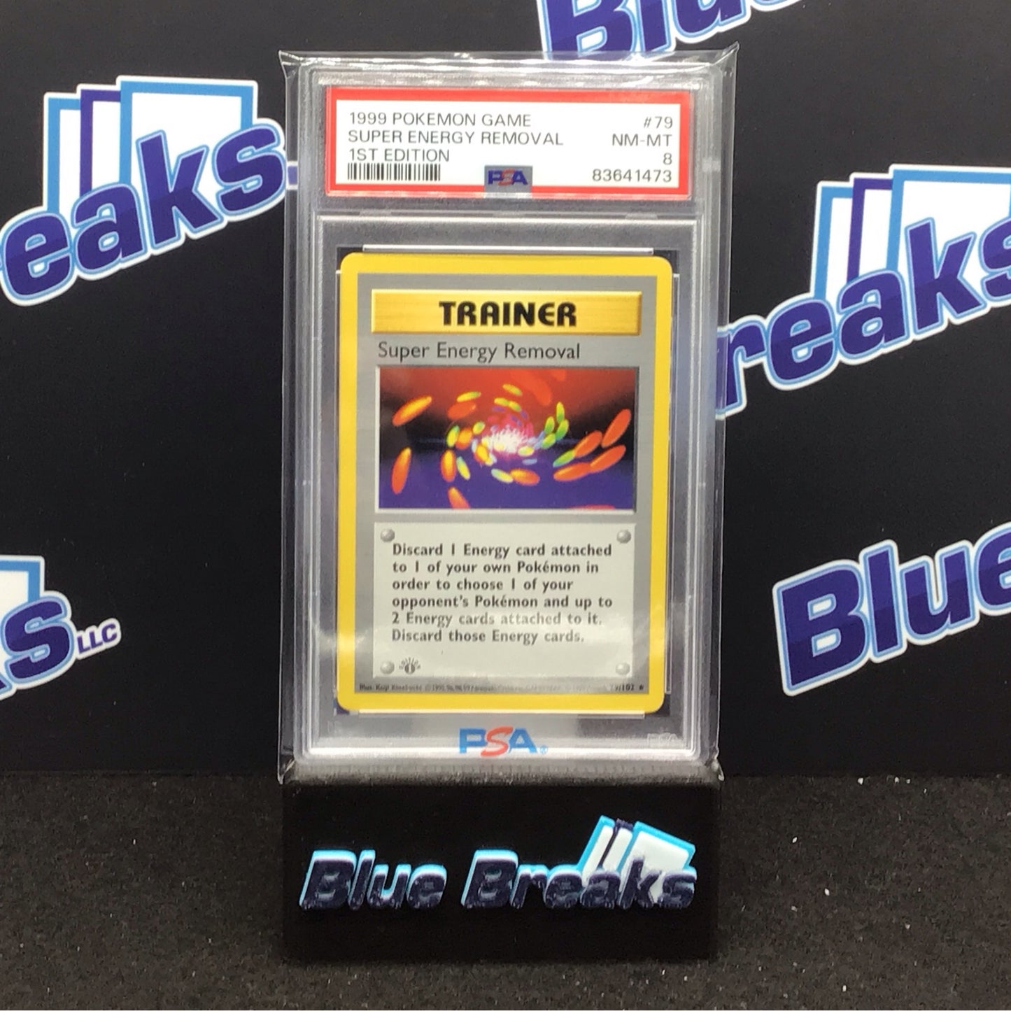 1999 Pokémon Game 1st Edition Super Energy Removal #79 PSA 8