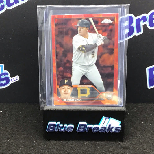2023 Topps Chrome Update Red/Orange Lava Lamp Refractor Ji-Man Choi 10/10 #USC14 Pirates