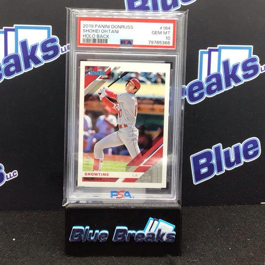2019 Panini Donruss Holo Back Shohei Ohtani #164 PSA 10 Angels