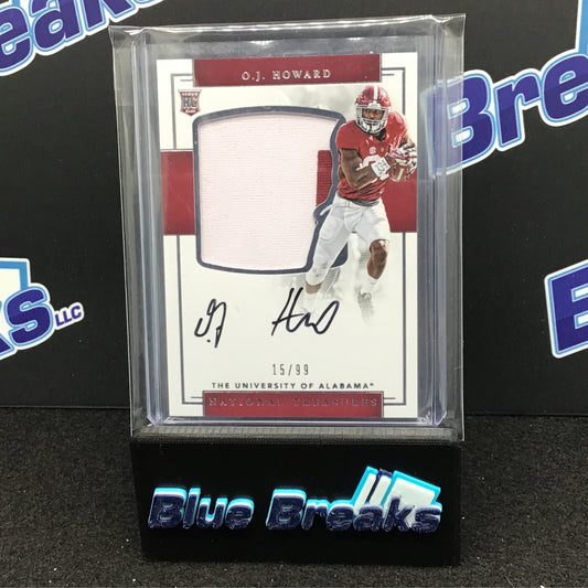 2017 Panini - National Treasures OJ Howard - 15/99 - Crimson Tide Alabama